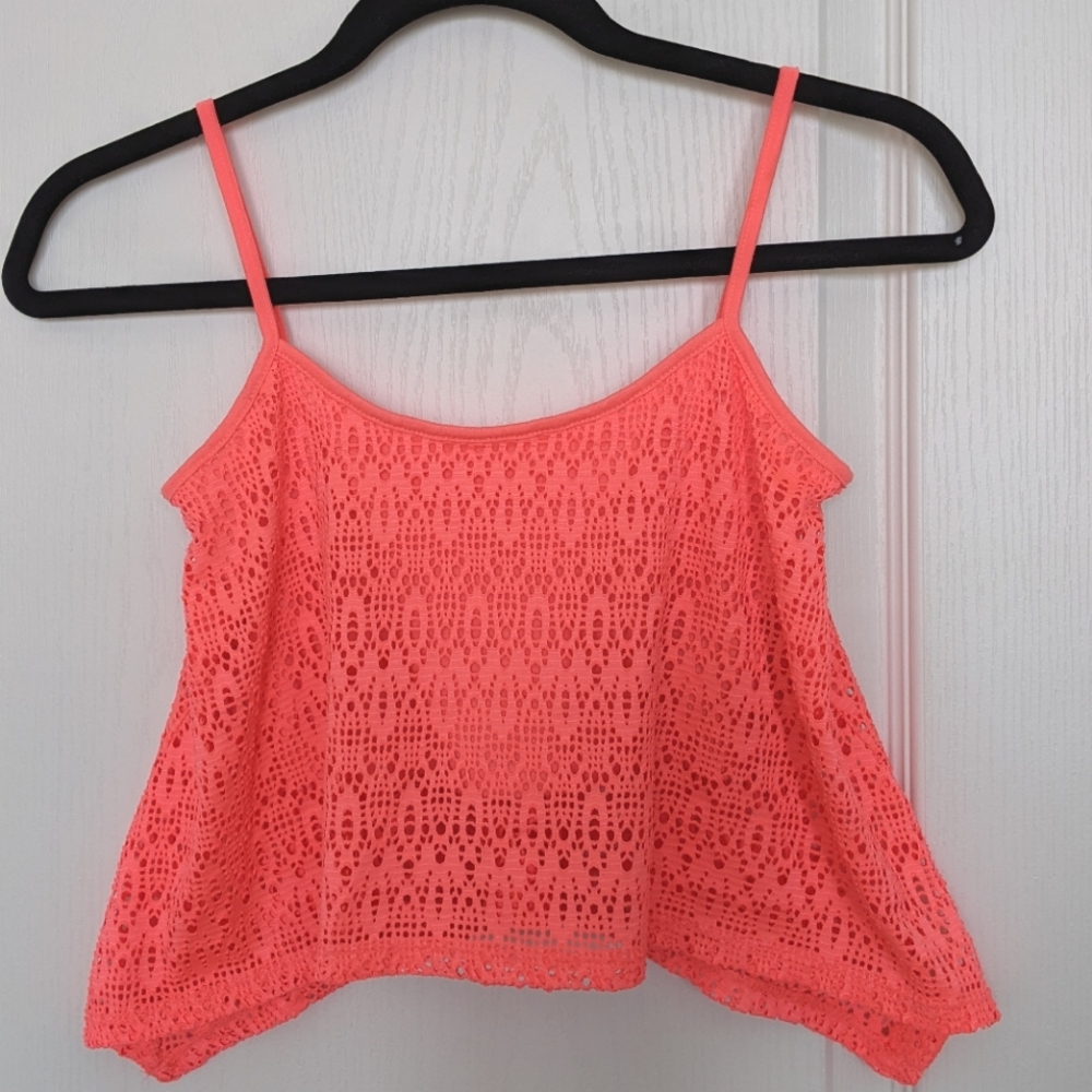 2/$45 Bershka Neon pink lace tank